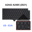 Teclado para MacBook Pro 14" 16" (2019-2021) A2141 A2442 A2485