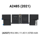 Bateria para Apple MacBook Pro 16" 2019 (A2141) M1 2021 (A2485)