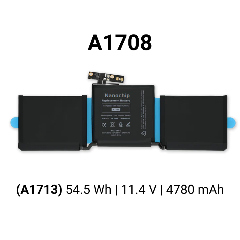 Bateria para MacBook Pro 13" A1706 A1708 (2016-2017) A1989 A2251 (2018-2020)